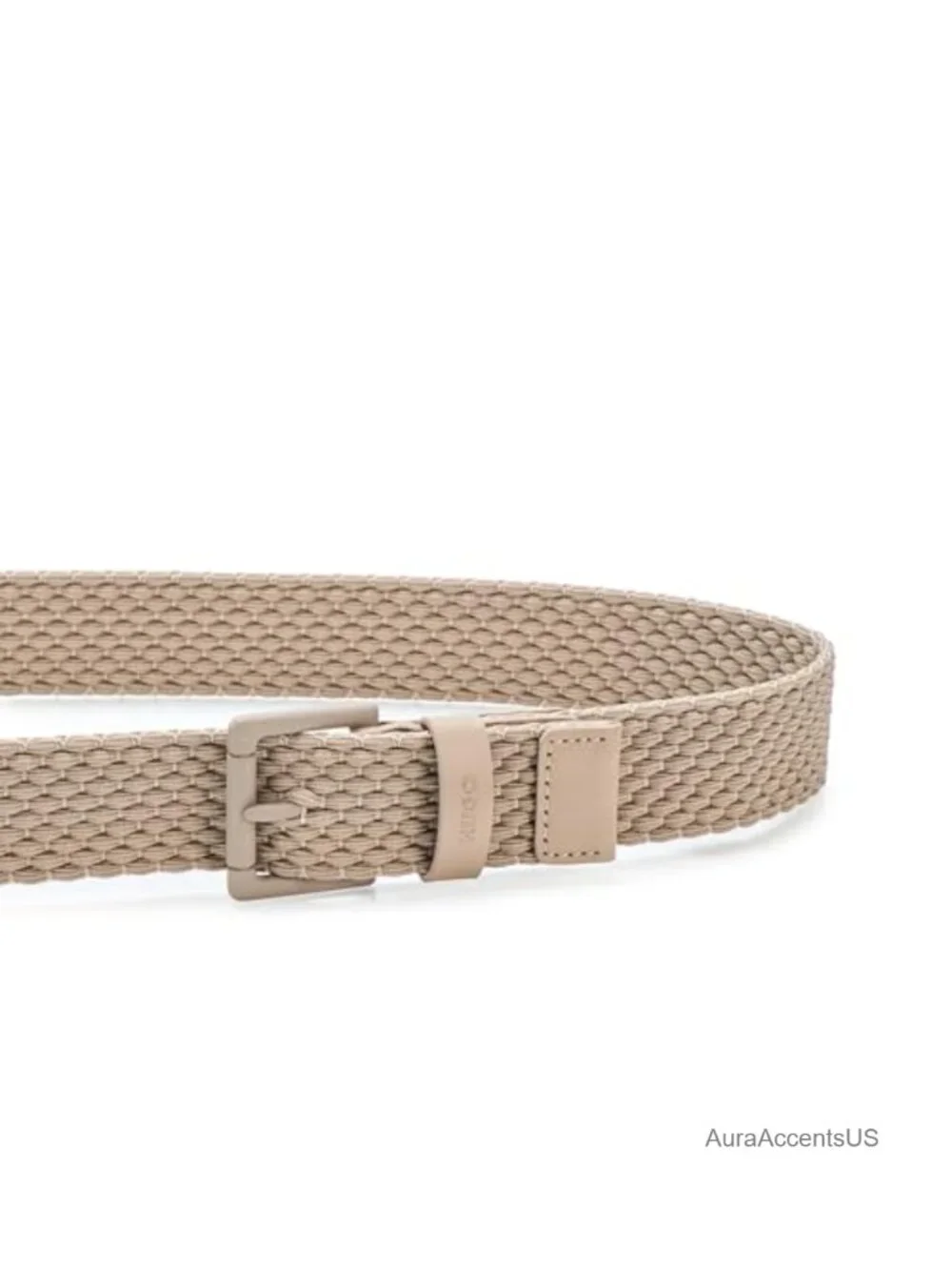 Stretch Woven Braided Belt Cowhide Leather